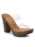 Gnist Beige High Heels Transparent Platforms Heels